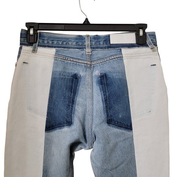 RE/DONE Levi's Size 30 Reconstructed Patchwork Denim Jeans, Button Fly - Picture 4 of 16